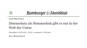 Read more about the article Datenschutz als Hemmschuh gibt es nur in der Welt der Union