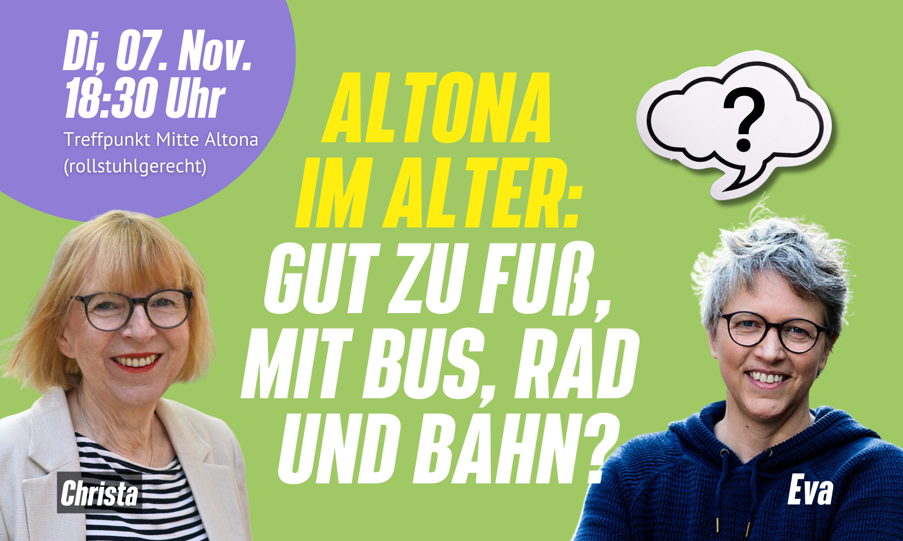 Read more about the article Altona im Alter: Gut zu Fuß, mit Bus, Rad und Bahn?